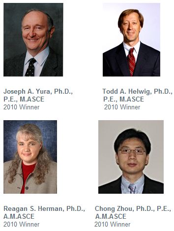 four headshots of medal winners